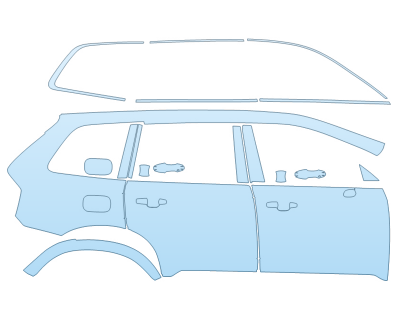 PAINT PROTECTION KIT - 2024 VOLVO XC90 CORE PASSENGER SIDE - PRECUT PPF CLEAR BRA WRAP