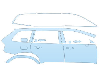 PAINT PROTECTION KIT - 2024 VOLVO XC90 PLUS PASSENGER SIDE - PRECUT PPF CLEAR BRA WRAP