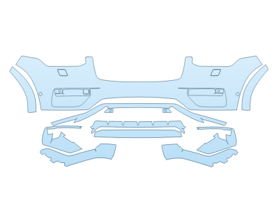 Precut PPF Kit – Clear Bra Paint Protection Film PAINT PROTECTION KIT - 2025 VOLVO XC90 ULTIMATE BUMPER - WASHERS - SENSORS - PRECUT PPF CLEAR BRA WRAP