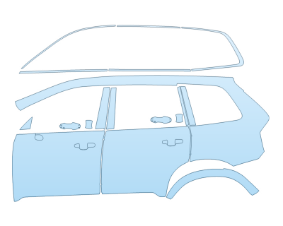 Precut PPF Kit – Clear Bra Paint Protection Film PAINT PROTECTION KIT - 2025 VOLVO XC90 ULTIMATE DRIVER SIDE - PRECUT PPF CLEAR BRA WRAP