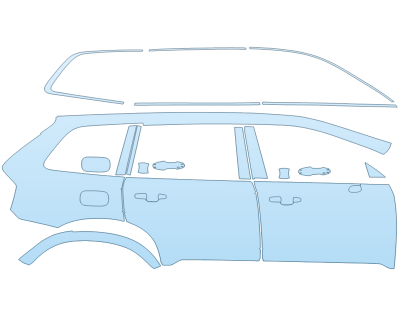 Precut PPF Kit – Clear Bra Paint Protection Film PAINT PROTECTION KIT - 2025 VOLVO XC90 ULTIMATE PASSENGER SIDE - PRECUT PPF CLEAR BRA WRAP