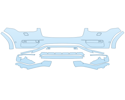 PAINT PROTECTION KIT - 2024 VOLVO XC90 RECHARGE CORE BUMPER - WASHERS - SENSORS - PRECUT PPF CLEAR BRA WRAP