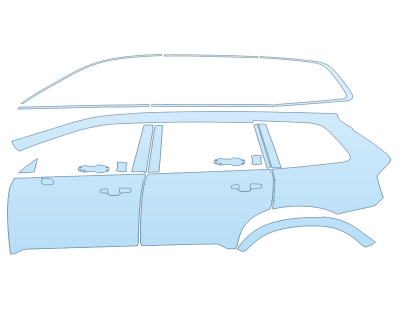 PAINT PROTECTION KIT - 2024 VOLVO XC90 RECHARGE CORE DRIVER SIDE - PRECUT PPF CLEAR BRA WRAP