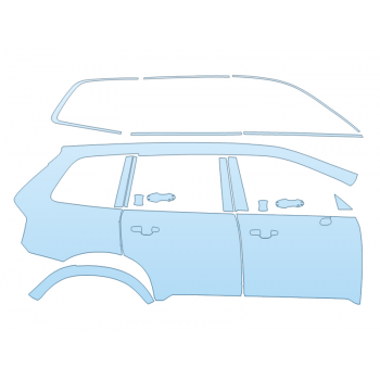 PAINT PROTECTION KIT - 2024 VOLVO XC90 RECHARGE CORE PASSENGER SIDE - PRECUT PPF CLEAR BRA WRAP
