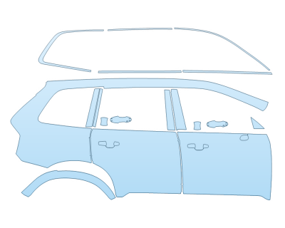 PAINT PROTECTION KIT - 2024 VOLVO XC90 RECHARGE CORE PASSENGER SIDE - PRECUT PPF CLEAR BRA WRAP
