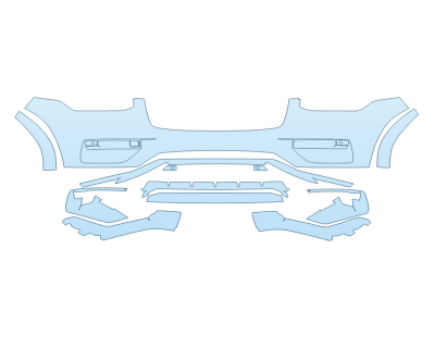 PAINT PROTECTION KIT - 2024 VOLVO XC90 RECHARGE PLUS BUMPER - PRECUT PPF CLEAR BRA WRAP