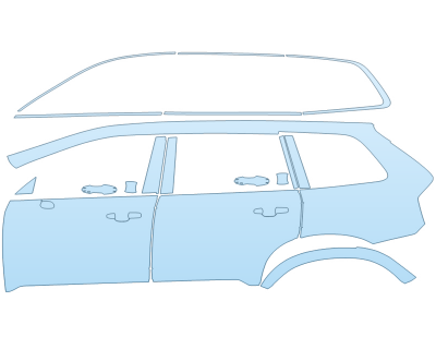 PAINT PROTECTION KIT - 2024 VOLVO XC90 RECHARGE PLUS DRIVER SIDE - PRECUT PPF CLEAR BRA WRAP