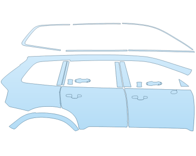 PAINT PROTECTION KIT - 2024 VOLVO XC90 RECHARGE PLUS PASSENGER SIDE - PRECUT PPF CLEAR BRA WRAP