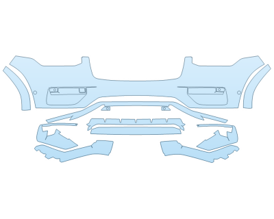PAINT PROTECTION KIT - 2025 VOLVO XC90 RECHARGE ULTIMATE BUMPER - SENSORS - PRECUT PPF CLEAR BRA WRAP