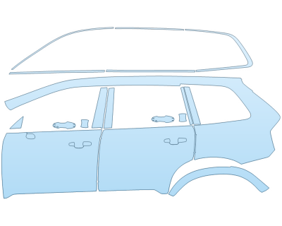 PAINT PROTECTION KIT - 2025 VOLVO XC90 RECHARGE ULTIMATE DRIVER SIDE - PRECUT PPF CLEAR BRA WRAP