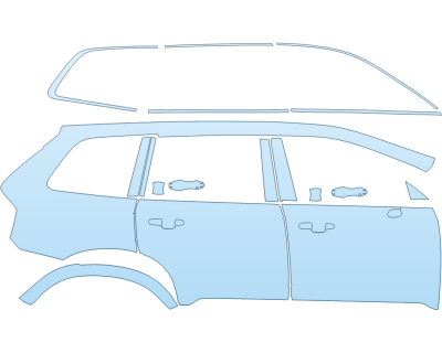 PAINT PROTECTION KIT - 2025 VOLVO XC90 RECHARGE ULTIMATE PASSENGER SIDE - PRECUT PPF CLEAR BRA WRAP