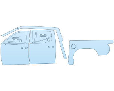 PAINT PROTECTION KIT - 2025 TOYOTA TUNDRA SR DRIVER SIDE - PRECUT PPF CLEAR BRA WRAP