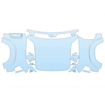 PAINT PROTECTION KIT - 2024 LAND ROVER DEFENDER 130 OUTBOUND FULL HOOD FENDERS MIRRORS  - FENDER FLARES - (WRAPPED EDGES) - W/SNORKEL NO EMBLEMS - PRECUT PPF CLEAR BRA WRAP