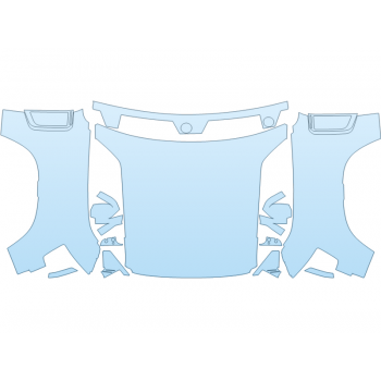 PAINT PROTECTION KIT - 2024 LAND ROVER DEFENDER 130 OUTBOUND FULL HOOD FENDERS MIRRORS  - (WRAPPED EDGES) - NO EMBLEMS - PRECUT PPF CLEAR BRA WRAP