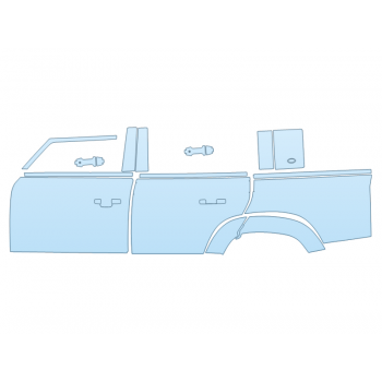 PAINT PROTECTION KIT - 2024 LAND ROVER DEFENDER 130 S DRIVER SIDE W/FENDER FLARES - PRECUT PPF CLEAR BRA WRAP