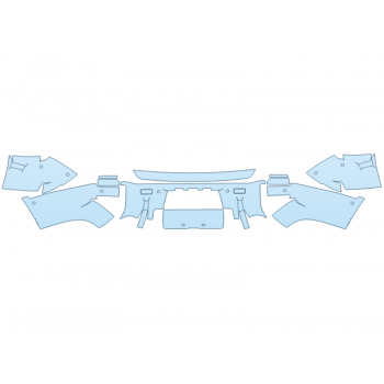 PAINT PROTECTION KIT - 2024 LAND ROVER DEFENDER 130 V8 REAR BUMPER - SENSORS - 2 PIECE - PRECUT PPF CLEAR BRA WRAP