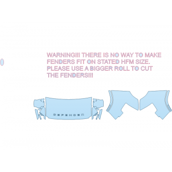 PAINT PROTECTION KIT - 2024 LAND ROVER DEFENDER 90 HOOD FENDERS MIRRORS 24 INCH - (WRAPPED EDGES) - PRECUT PPF CLEAR BRA WRAP