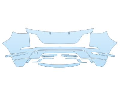 PAINT PROTECTION KIT - 2025 LAND ROVER RANGE ROVER EVOQUE DYNAMIC SE REAR BUMPER - SENSORS - PRECUT PPF CLEAR BRA WRAP