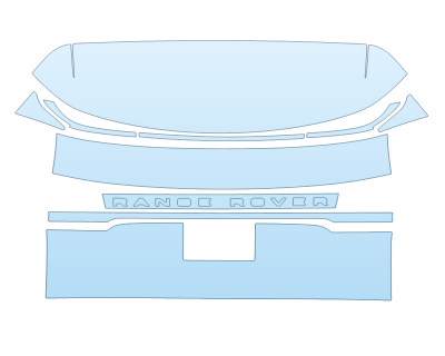 PAINT PROTECTION KIT - 2025 LAND ROVER RANGE ROVER EVOQUE DYNAMIC SE REAR HATCH W/O EMBLEMS - PRECUT PPF CLEAR BRA WRAP