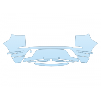 PAINT PROTECTION KIT - 2025 LAND ROVER RANGE ROVER EVOQUE S REAR BUMPER - SENSORS - PRECUT PPF CLEAR BRA WRAP
