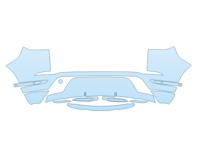 PAINT PROTECTION KIT - 2024 LAND ROVER RANGE ROVER EVOQUE S REAR BUMPER - SENSORS - PRECUT PPF CLEAR BRA WRAP