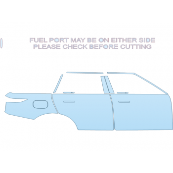 PAINT PROTECTION KIT - 2024 LAND ROVER RANGE ROVER SPORT DYNAMIC PASSENGER SIDE W/FUEL PORT - PRECUT PPF CLEAR BRA WRAP