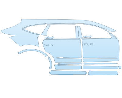 PAINT PROTECTION KIT - 2023 ACURA MDX PLATINUM ELITE PASSENGER SIDE - PRECUT PPF CLEAR BRA WRAP