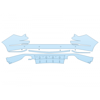 PAINT PROTECTION KIT - 2023 ACURA MDX TYPE S REAR BUMPER WITH SENSORS - PRECUT PPF CLEAR BRA WRAP