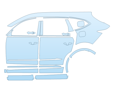 PAINT PROTECTION KIT - 2023 ACURA MDX TYPE S DRIVER SIDE - PRECUT PPF CLEAR BRA WRAP
