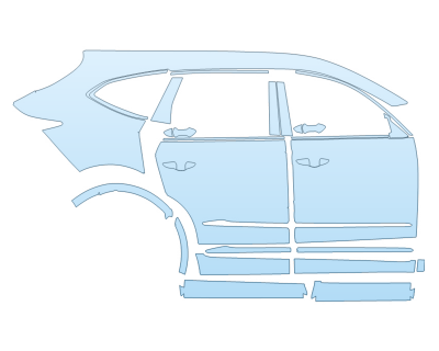 PAINT PROTECTION KIT - 2023 ACURA MDX TYPE S PASSENGER SIDE - PRECUT PPF CLEAR BRA WRAP