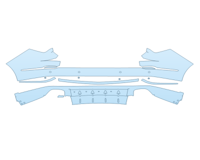 Precut PPF Kit – Clear Bra Paint Protection Film PAINT PROTECTION KIT - 2023 ACURA MDX TYPE S ADVANCE REAR BUMPER WITH SENSORS - PRECUT PPF CLEAR BRA WRAP