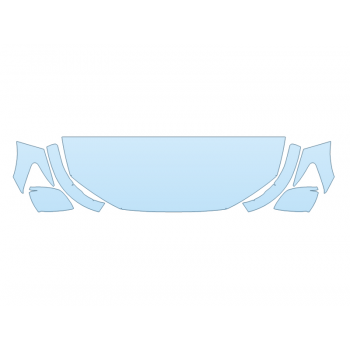 PAINT PROTECTION KIT - 2023 AUDI E TRON SPORTBACK PRESTIGE HOOD FENDERS MIRRORS 24 INCH (WRAPPED EDGES) - PRECUT PPF CLEAR BRA WRAP