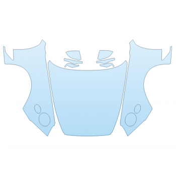 PAINT PROTECTION KIT - 2023 BENTLEY GT AZURE FULL HOOD FENDERS MIRRORS(WRAPPED EDGES) - PRECUT PPF CLEAR BRA WRAP