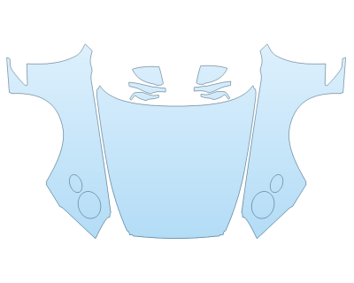 PAINT PROTECTION KIT - 2023 BENTLEY GT AZURE FULL HOOD FENDERS MIRRORS(WRAPPED EDGES) - PRECUT PPF CLEAR BRA WRAP