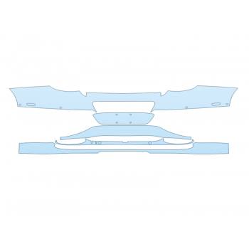 PAINT PROTECTION KIT - 2023 BENTLEY GT MULLINER REAR BUMPER WITH SENSORS - PRECUT PPF CLEAR BRA WRAP
