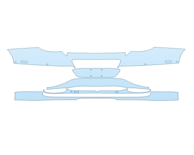 PAINT PROTECTION KIT - 2023 BENTLEY GT MULLINER REAR BUMPER WITH SENSORS - PRECUT PPF CLEAR BRA WRAP