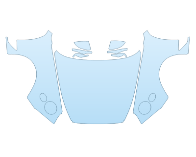 PAINT PROTECTION KIT - 2023 BENTLEY GT MULLINER FULL HOOD FENDERS MIRRORS(WRAPPED EDGES) - PRECUT PPF CLEAR BRA WRAP