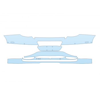 PAINT PROTECTION KIT - 2023 BENTLEY GT S REAR BUMPER WITH SENSORS - PRECUT PPF CLEAR BRA WRAP
