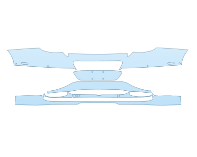 PAINT PROTECTION KIT - 2023 BENTLEY GT S REAR BUMPER WITH SENSORS - PRECUT PPF CLEAR BRA WRAP