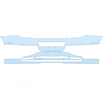 PAINT PROTECTION KIT - 2023 BENTLEY GT SPEED REAR BUMPER WITH SENSORS - PRECUT PPF CLEAR BRA WRAP