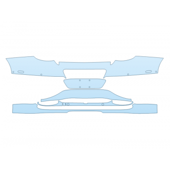 PAINT PROTECTION KIT - 2023 BENTLEY GT SPEED EDITION 12 REAR BUMPER WITH SENSORS - PRECUT PPF CLEAR BRA WRAP