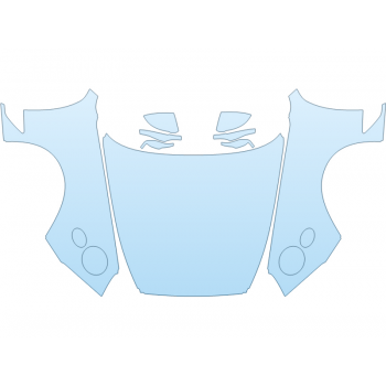 PAINT PROTECTION KIT - 2023 BENTLEY GTC A FULL HOOD FENDERS MIRRORS(WRAPPED EDGES) - PRECUT PPF CLEAR BRA WRAP