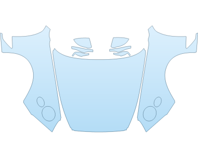 PAINT PROTECTION KIT - 2023 BENTLEY GTC A FULL HOOD FENDERS MIRRORS(WRAPPED EDGES) - PRECUT PPF CLEAR BRA WRAP