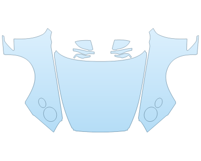 PAINT PROTECTION KIT - 2023 BENTLEY GTC AZURE FULL HOOD FENDERS MIRRORS(WRAPPED EDGES) - PRECUT PPF CLEAR BRA WRAP