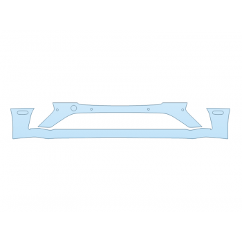 PAINT PROTECTION KIT - 2023 BENTLEY GTC MULLINER BUMPER WITH SENSORS - PRECUT PPF CLEAR BRA WRAP