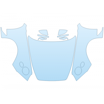 PAINT PROTECTION KIT - 2023 BENTLEY GTC S FULL HOOD FENDERS MIRRORS(WRAPPED EDGES) - PRECUT PPF CLEAR BRA WRAP