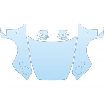 PAINT PROTECTION KIT - 2023 BENTLEY GTC S FULL HOOD FENDERS MIRRORS(WRAPPED EDGES) WITH S EMBLEM - PRECUT PPF CLEAR BRA WRAP