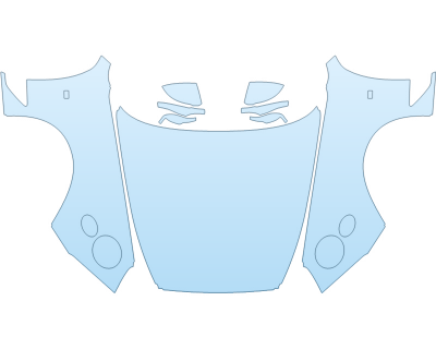 PAINT PROTECTION KIT - 2023 BENTLEY GTC S FULL HOOD FENDERS MIRRORS(WRAPPED EDGES) WITH S EMBLEM - PRECUT PPF CLEAR BRA WRAP