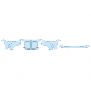 PAINT PROTECTION KIT - 2023 BMW 4 SERIES 430I XDRIVE COUPE BUMPER (MULTI PIECE)WITH SENSORS - PRECUT PPF CLEAR BRA WRAP