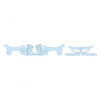 PAINT PROTECTION KIT - 2023 BMW 4 SERIES 440I CONVERTIBLE BUMPER (MULTI PIECE)WITH SENSORS - PRECUT PPF CLEAR BRA WRAP
